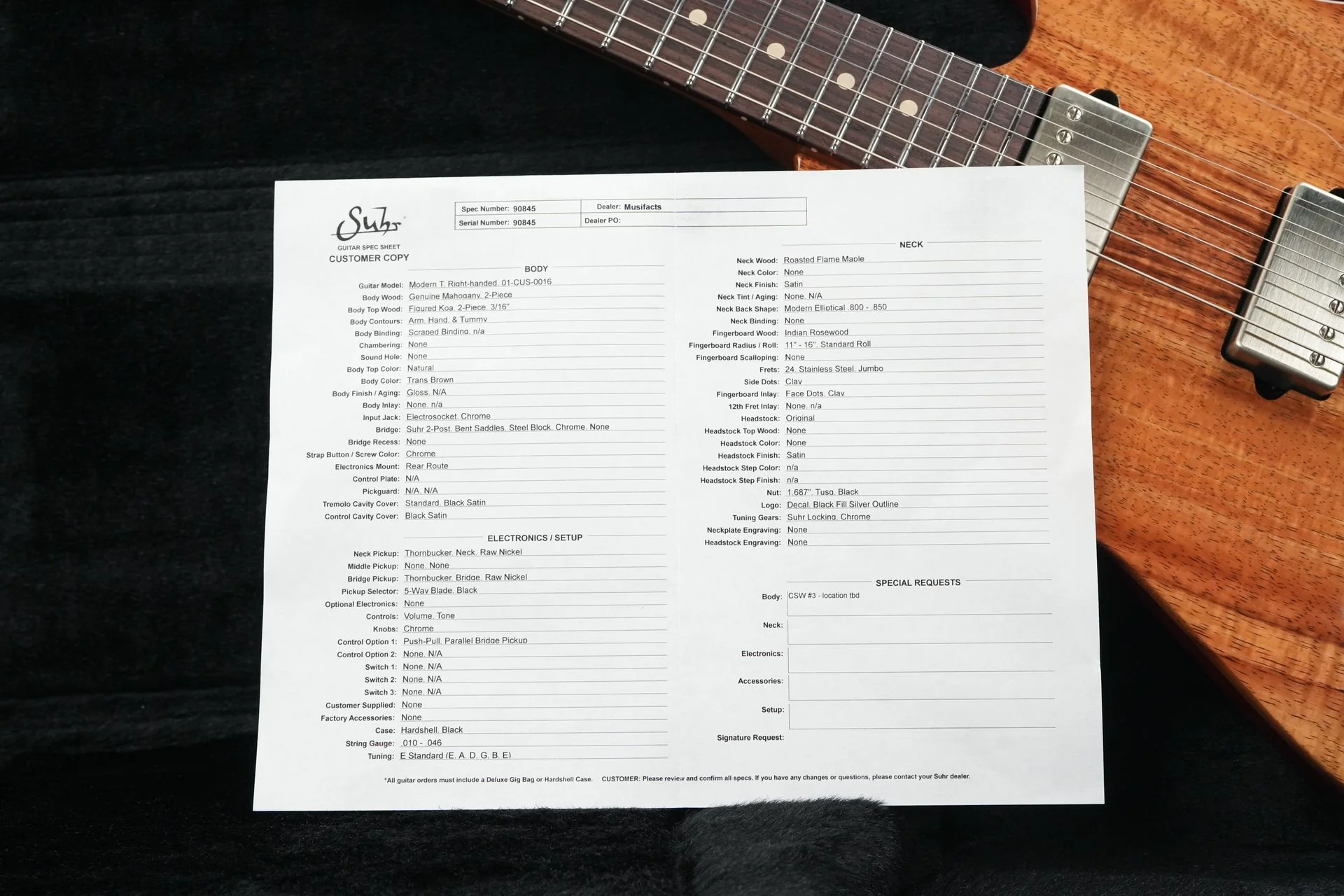 Suhr Custom Modern T Figured Koa - Image 13
