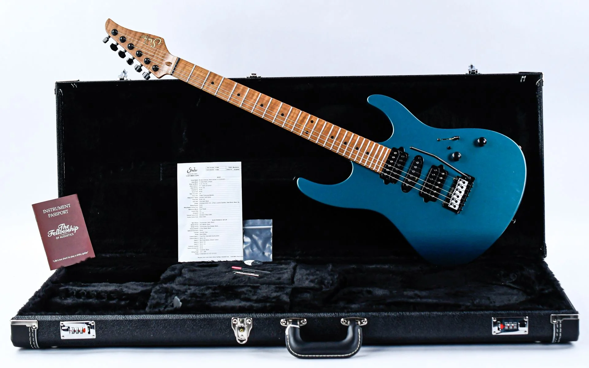 Suhr Modern Antique Custom Ocean Turquoise Metallic - Image 3