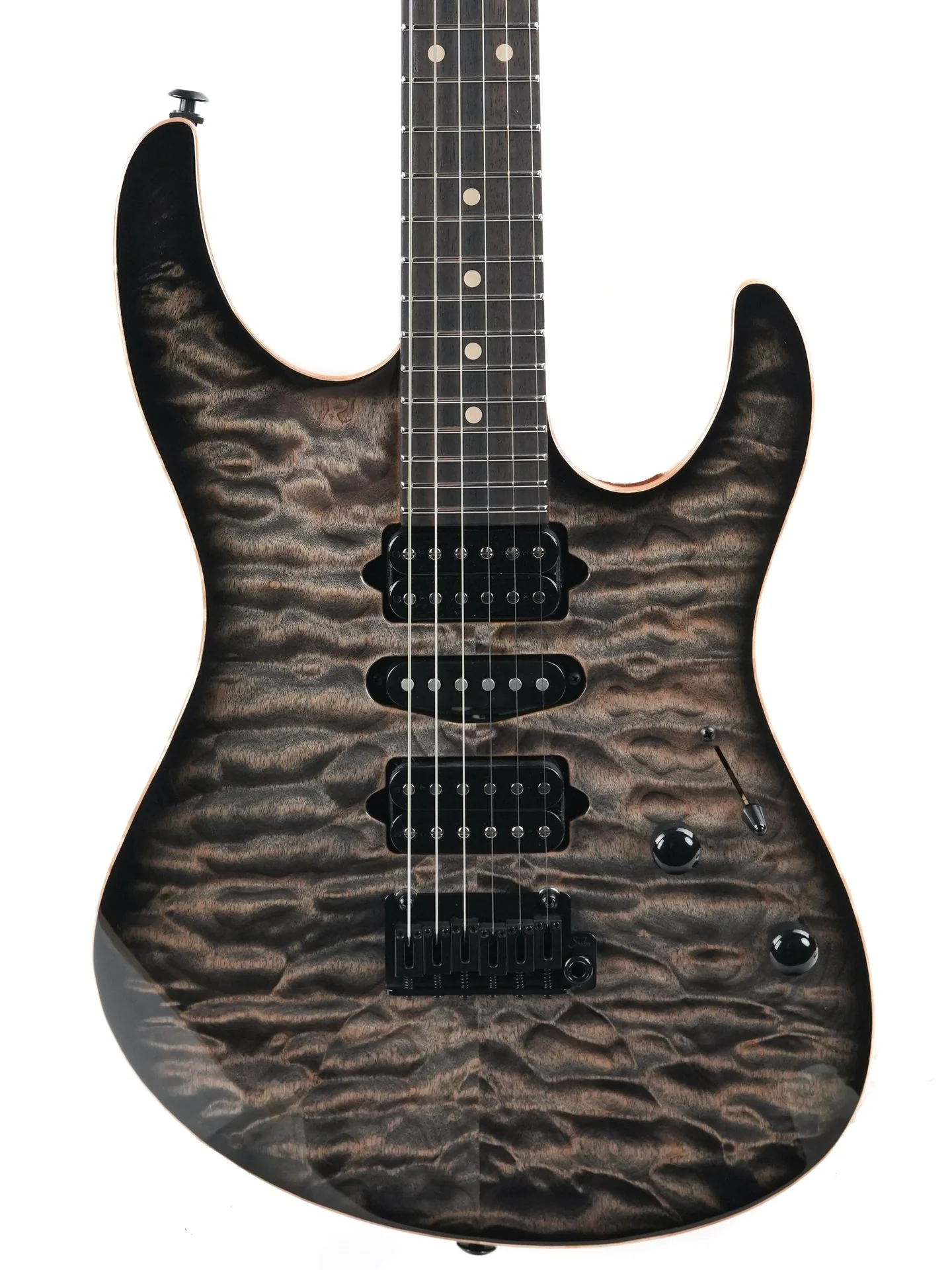 Suhr Modern Custom Faded Trans Charcoal Burst - Image 5