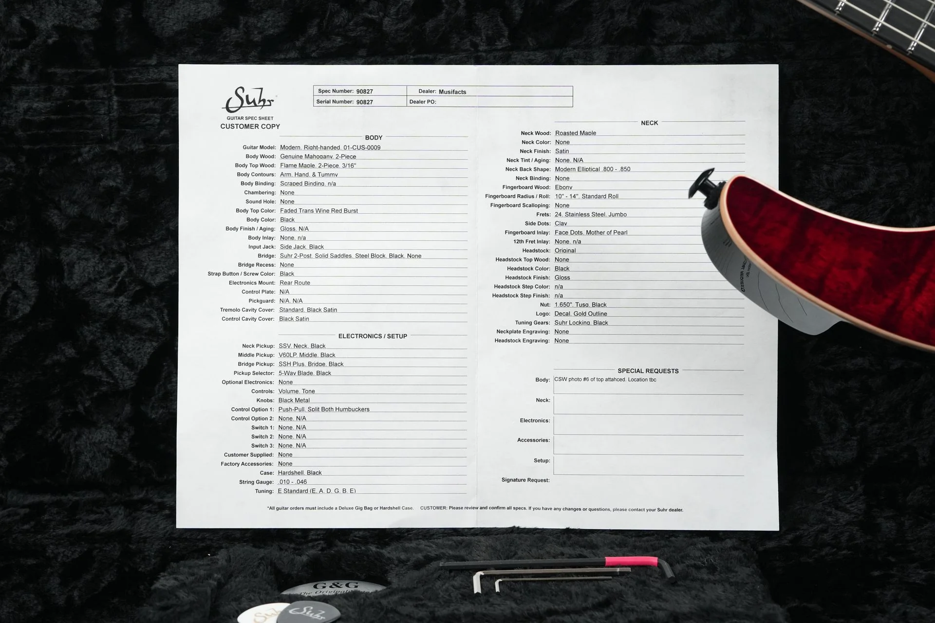 Suhr Modern Custom Faded Trans Wine Red Burst - Image 13