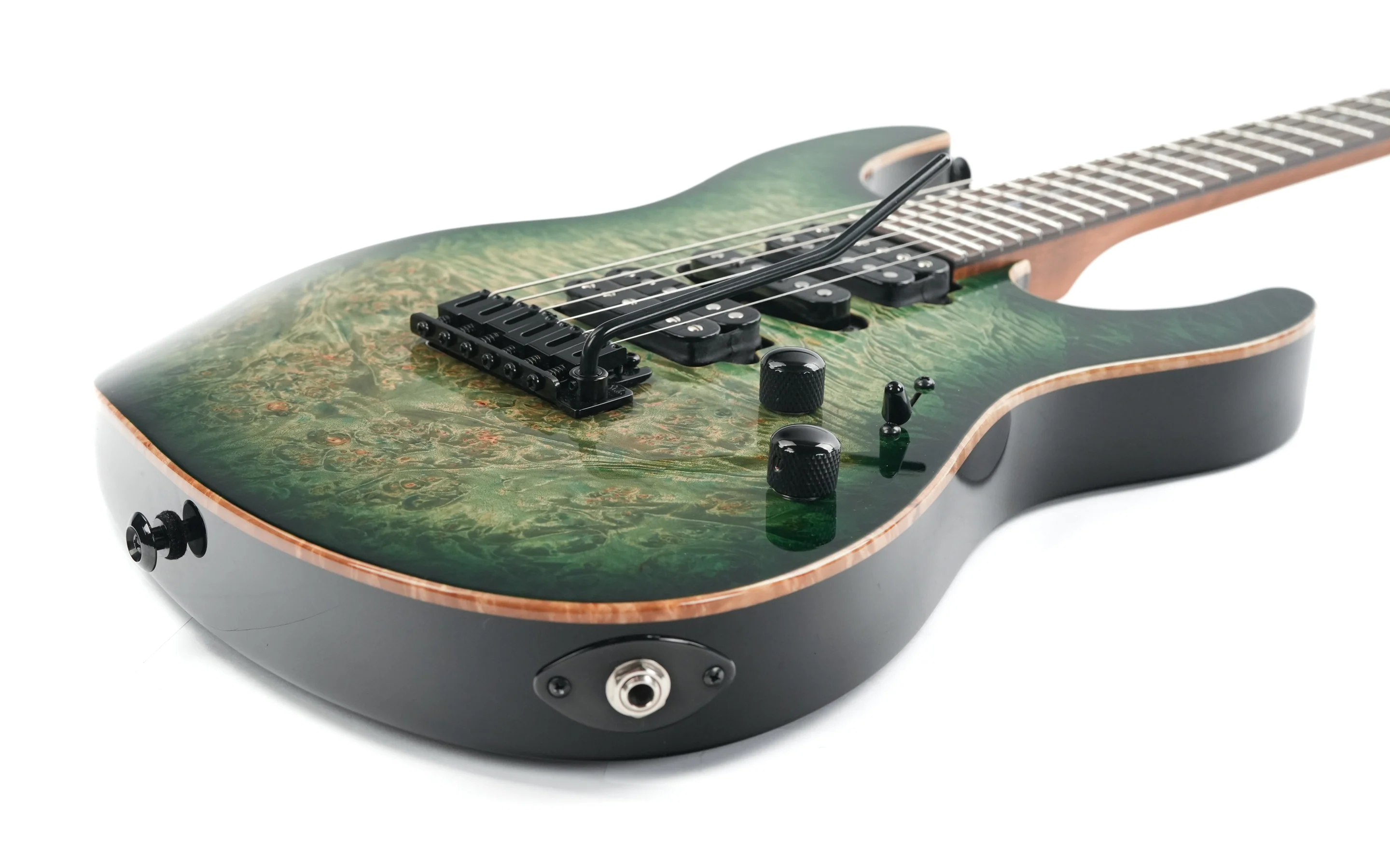 Suhr Modern Custum Waterfall Burl Maple Faded Trans Green Burst - Image 11