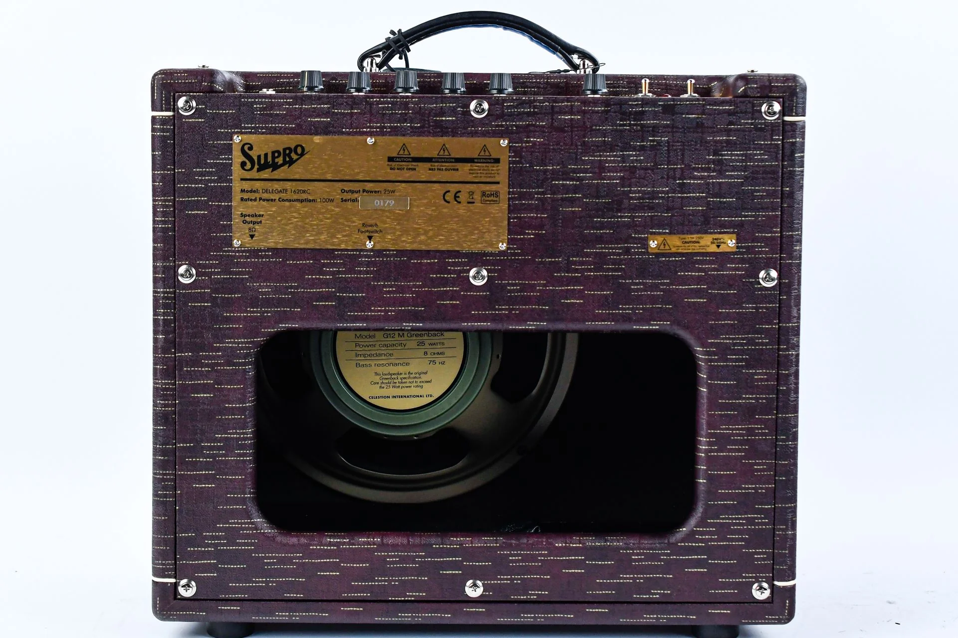 Supro Delegate Custom 1x12 Combo Burgundy - Image 3
