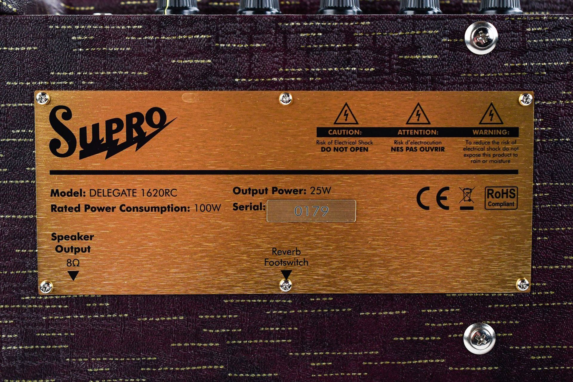 Supro Delegate Custom 1x12 Combo Burgundy - Image 9