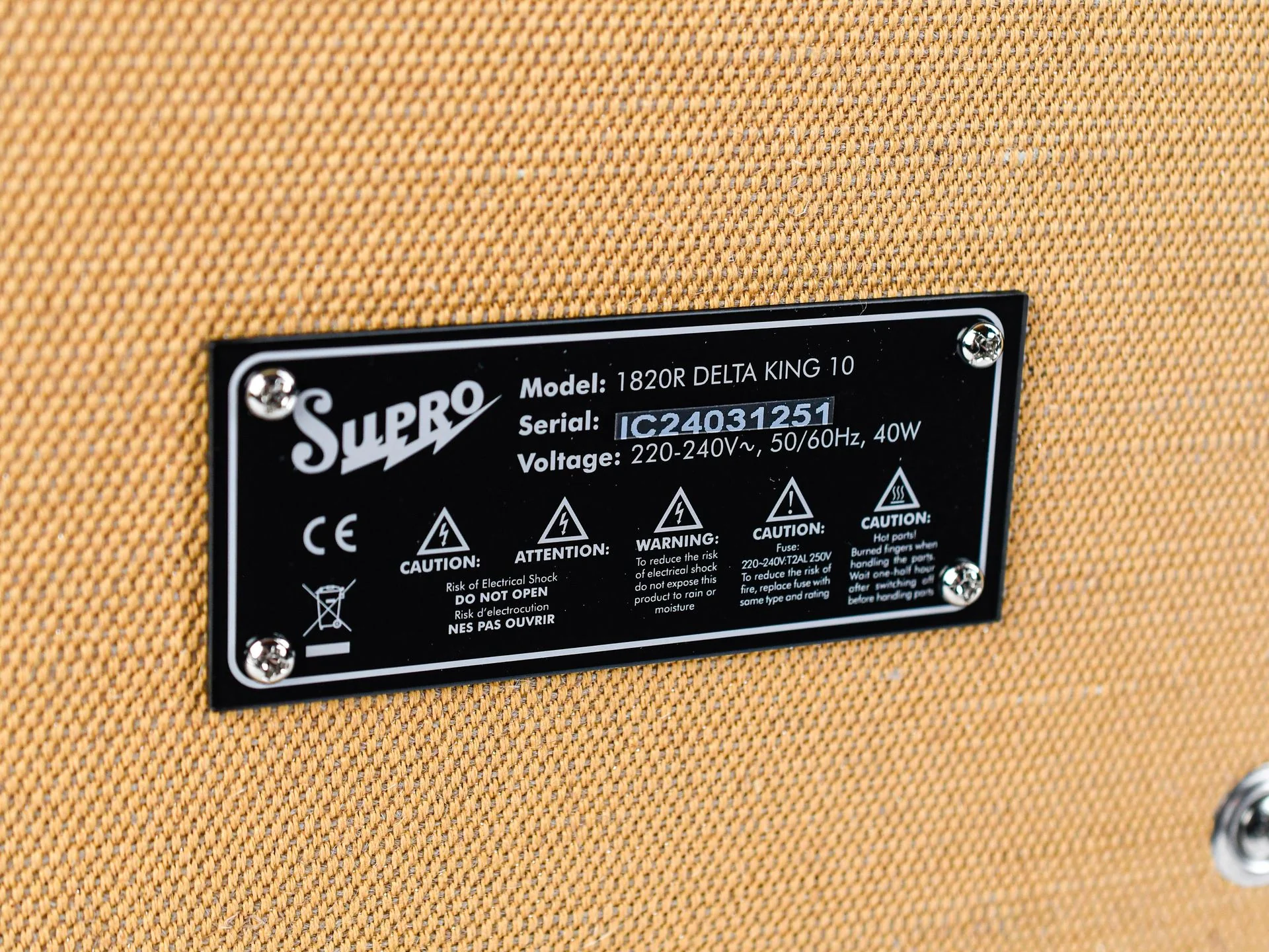 Supro Delta King 10 Tweed Black - Image 7