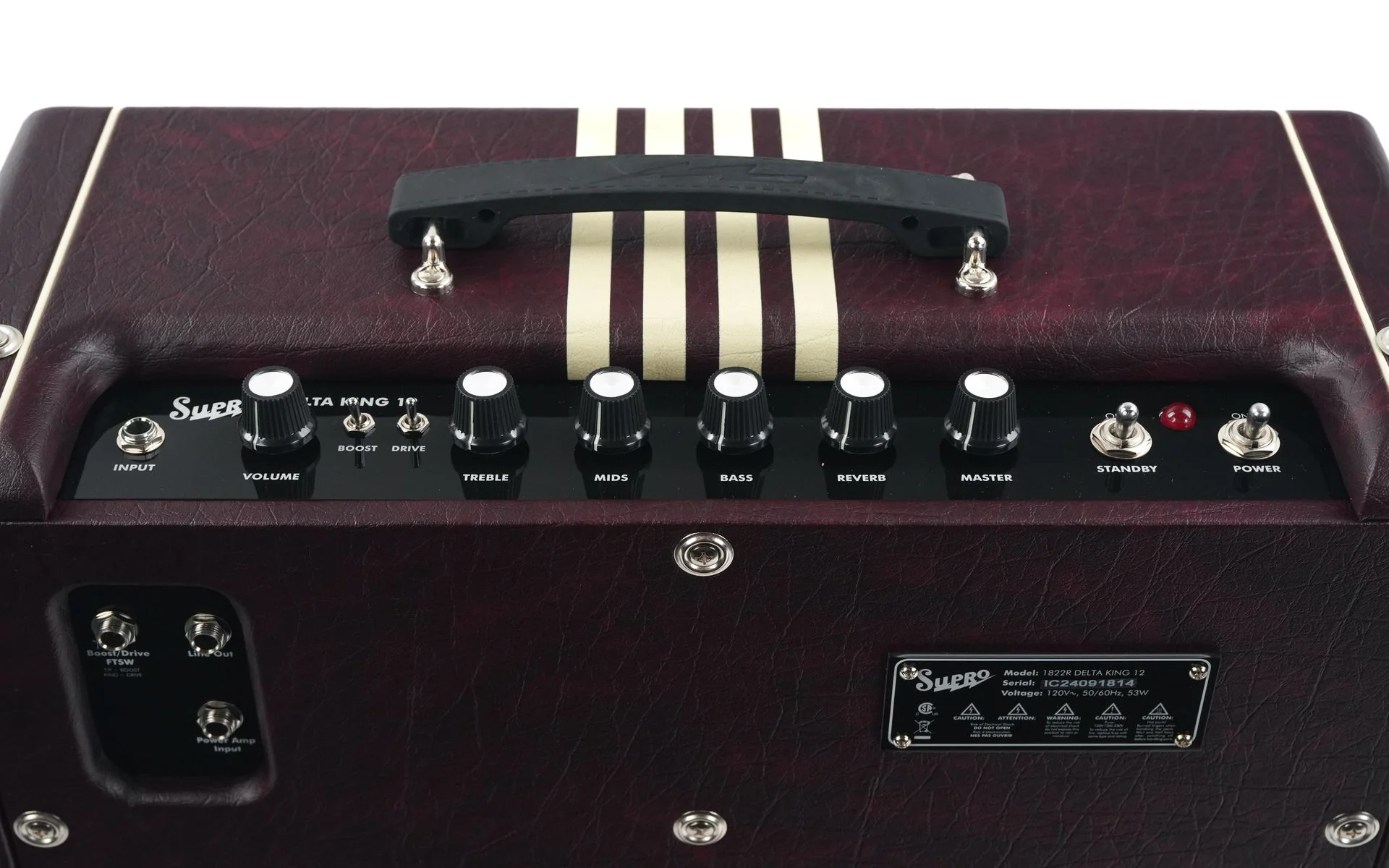 Supro Delta King 12 Burgundy White - Image 4