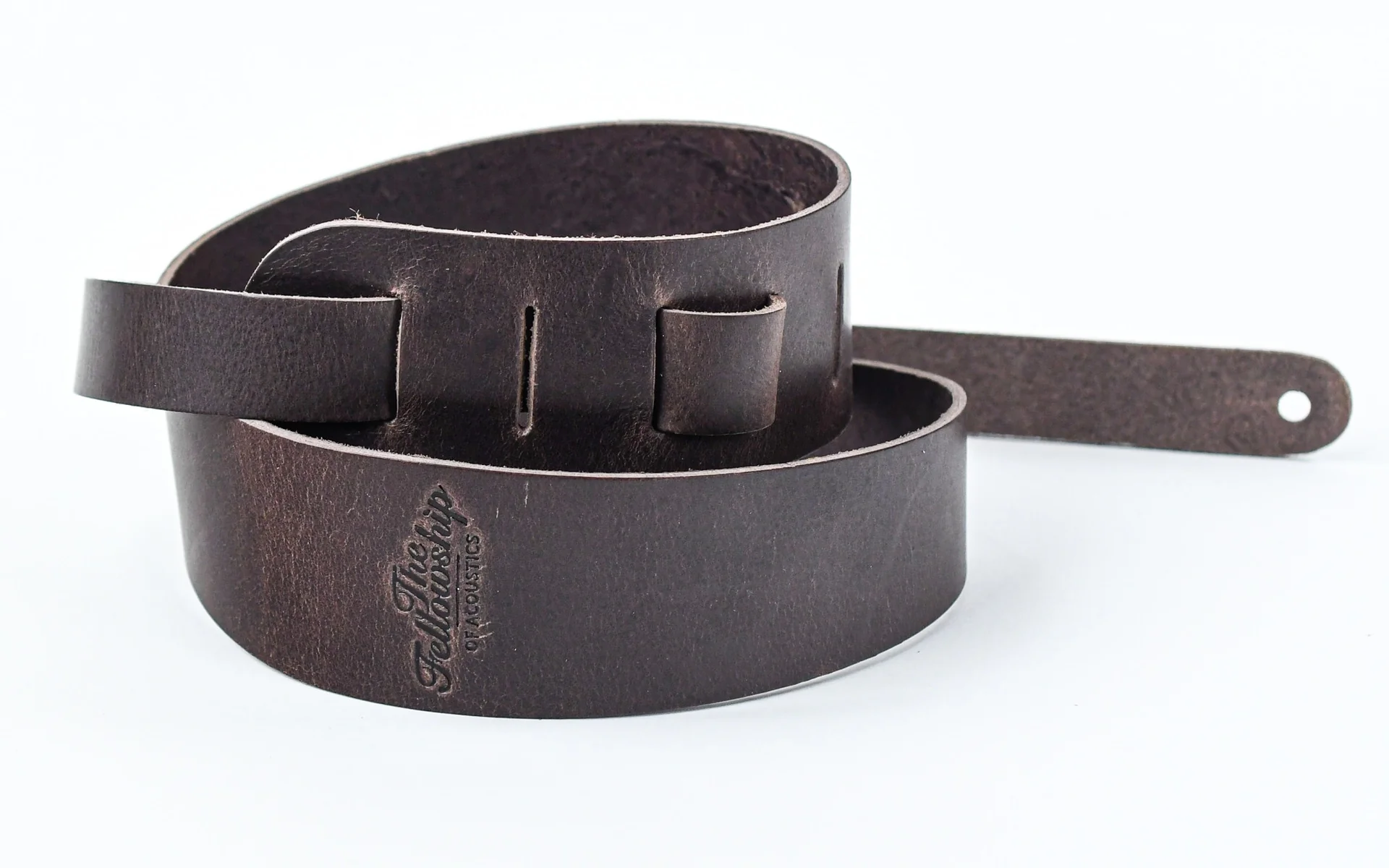 TFOA Leather Guitar Strap Dark Brown - Image 7