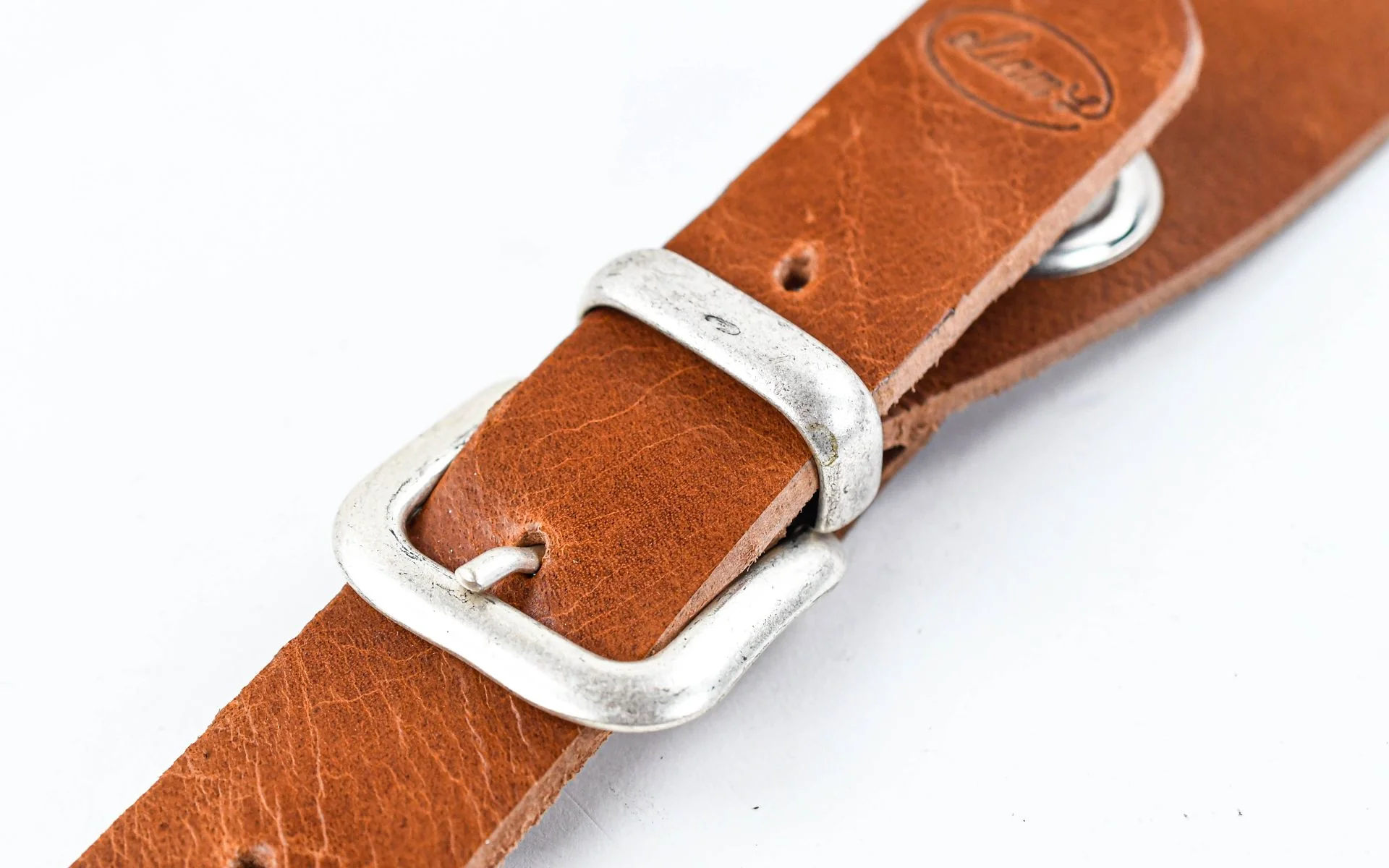 TFOA Liam's Knuckles and Leather Guitar Strap Cognac - Image 4