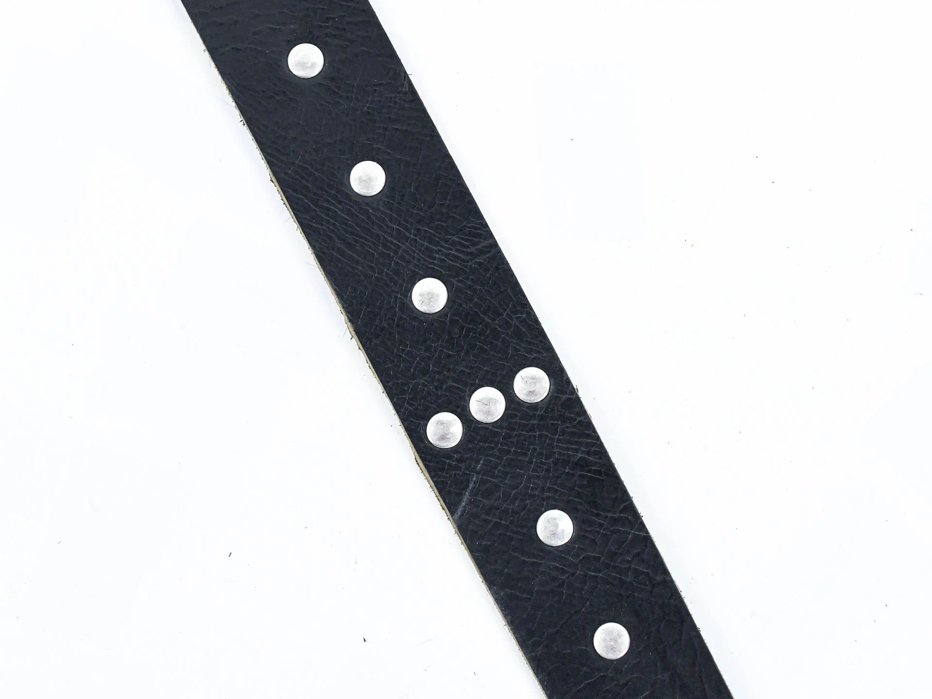 TFOA Liam's Nails and Leather Guitar Strap Black - Image 2