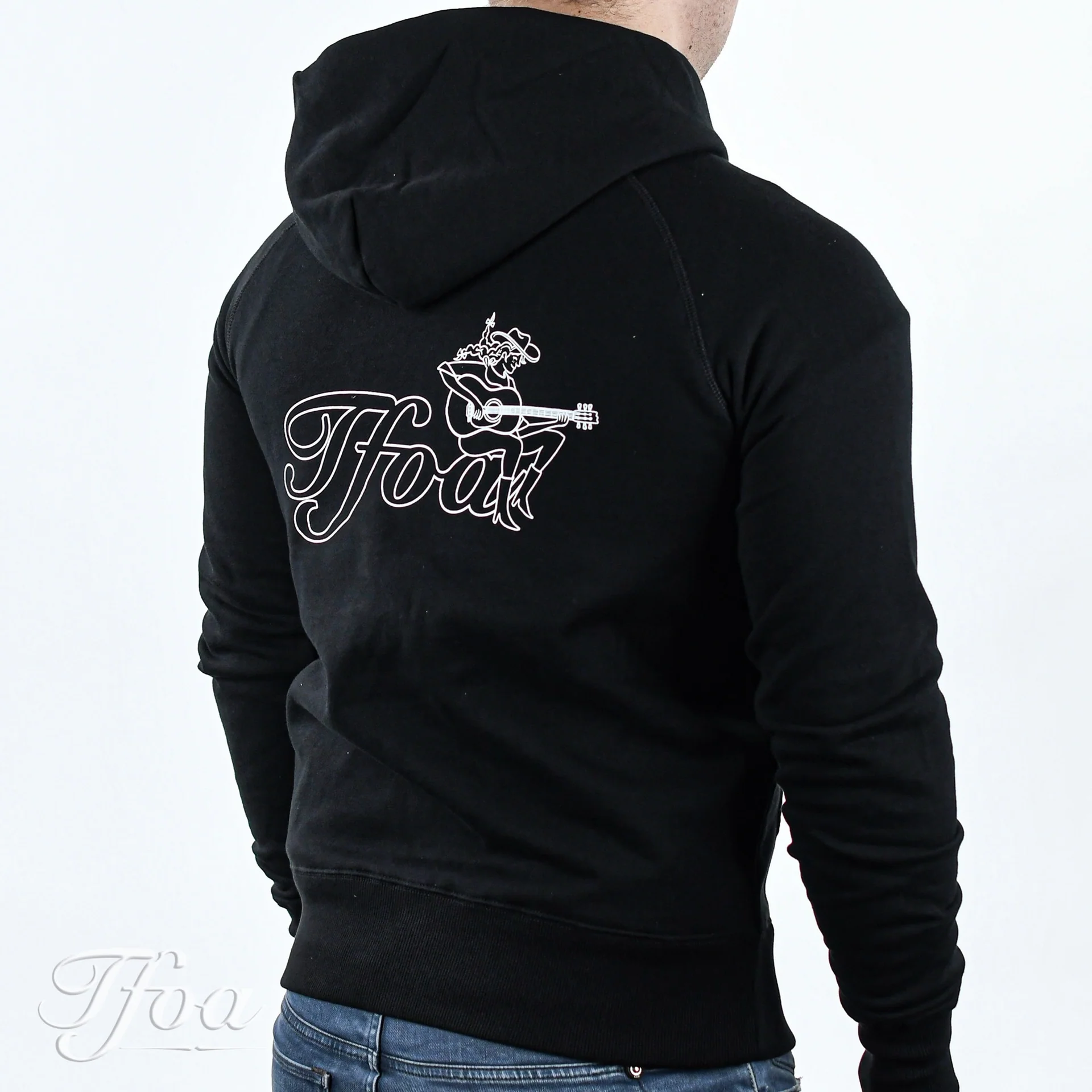 TFOA Zipped Hoodie Country Girl Black - Image 3